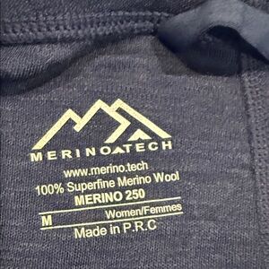 Merino Tech Gray Wool base layer pant